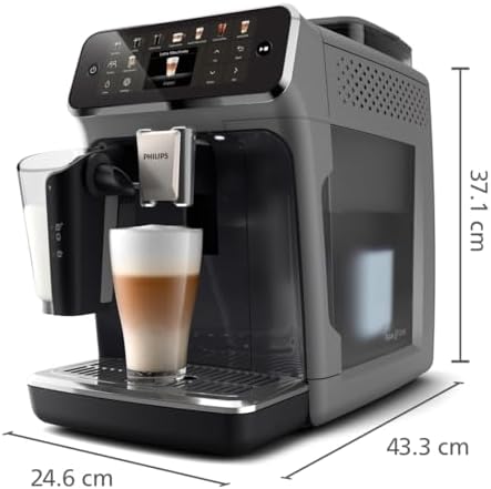 Philips Machine à Expresso Entièrement Automatique 5500 Series–20 Boissons Chaudes et Glacées, Carafe LatteGo Facile à Nettoyer, SilentBrew 40% Plus Silencieuse, QuickStart, Noir et Argent (EP5546/70) : Cuisine et Maison