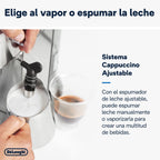 Machine à café De'Longhi Dedica - Acier inoxydable, pompe, pour café moulu ou dosettes, expresso et cappuccino, réservoir de 1,3 litre, système anti-gouttes, modèle EC685.M, couleur métal