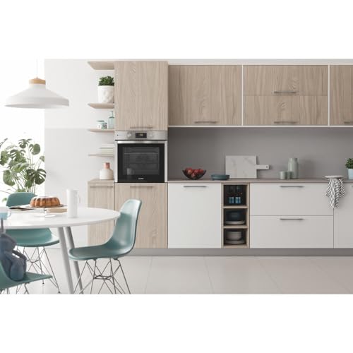 Four électrique encastré Indesit: couleur inox, autonettoyant   IFWS 5844 JH IX : Gros électroménager