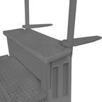 Marches antidérapantes Aqua Select pour piscines hors sol | Bleues | Pour piscines hors sol | Installation possible sur des terrasses de 122 à 137 cm de hauteur | Échelle de sécurité supportant jusqu'à 113 kg