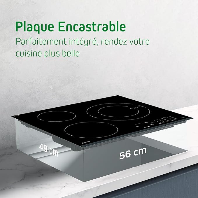 Sauter - SPI4360B - Table de cuisson à induction - Station de cuisson intégrée - Noir