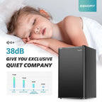 Mini-réfrigérateur EUHOMY 2025 avec congélateur compact. Porte simple