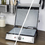 Cecotec Grill électrique Rock’nGrill Smart. Système de réglage de la puissance, du temps et de la température de 2000 W, ouverture à 180 °, plaques amovibles allant au lave vaisselle : Cuisine et Maison
