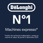 De'Longhi Dedica Style EC685.W, Machine à Café à Pompe en Acier Inoxydable Pour Café Moulu ou Dosettes, Machine à Espresso et Cappuccino, Réservoir de 1,3L, Système Anti-goutte, Blanc