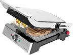Cecotec Grill électrique Rock’nGrill Smart. Système de réglage de la puissance, du temps et de la température de 2000 W, ouverture à 180 °, plaques amovibles allant au lave vaisselle : Cuisine et Maison