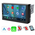 Radio MP5 Voiture CarPlay et AndroidAuto, Autoradio carplay voiture android, Autoradio voiture carplay, Radio voiture bluetooth, Lecteur Multimédia(Noir/Gris)