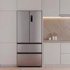 Cecotec Réfrigérateur Porte Française de 4 Portes Semi-Intégrable 458L Total No Frost Bolero CoolMarket F2D 458 SBI Inox E, Hauteur 189 cm et 83 cm La