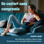 Noaton Déshumidificateur Portable Silencieux, 24L/jour, Minuterie 24h, Réservoir 5,5L, Drainage Continu, avec Dégivrage Automatique, Efficace pour Pièces jusqu'à 45 m², Afficher, Anti Moisissure