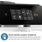 Philips Machine à Expresso Automatique Série 2300-4 Boissons, Écran tactile couleur moderne, Système de lait LatteGo, SilentBrew, Broyeur en Céramique