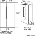 Bosch KAN62A75 Side by Side/A++ / réfrigérateur : 385 L/congélateur : 219 L / 0. [Classe énergétique A++]