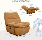 Fauteuil inclinable FLEXISPOT XC6, canapé pivotant à bascule, fauteuil TV avec dossier réglable, fauteuil inclinable pour chambre, salon et home cinéma (beige)