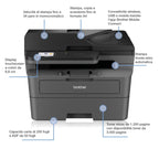Brother DCP-L2660DW | Imprimante Multifonction | Laser | A4 | Abonnement d'impression ECOPRO 2 Mois OFFERTS | WiFi Direct