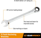 Jeu de clés mixtes à cliquet 12 pans GEARWRENCH 2025