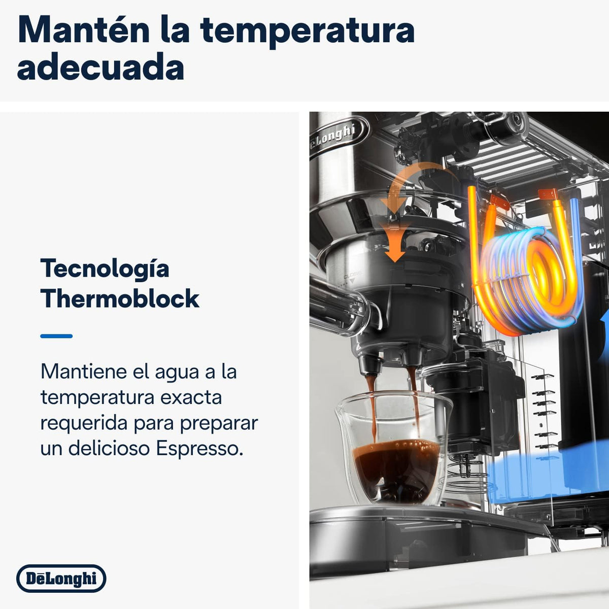 Machine à café De'Longhi Dedica - Acier inoxydable, pompe, pour café moulu ou dosettes, expresso et cappuccino, réservoir de 1,3 litre, système anti-gouttes, modèle EC685.M, couleur métal