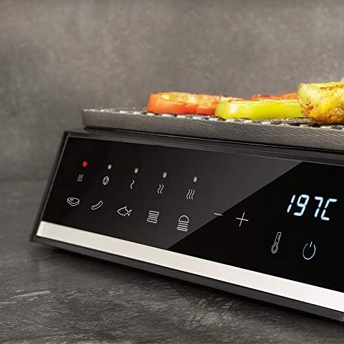 Cecotec Grill électrique Rock’nGrill Smart. Système de réglage de la puissance, du temps et de la température de 2000 W, ouverture à 180 °, plaques amovibles allant au lave vaisselle : Cuisine et Maison