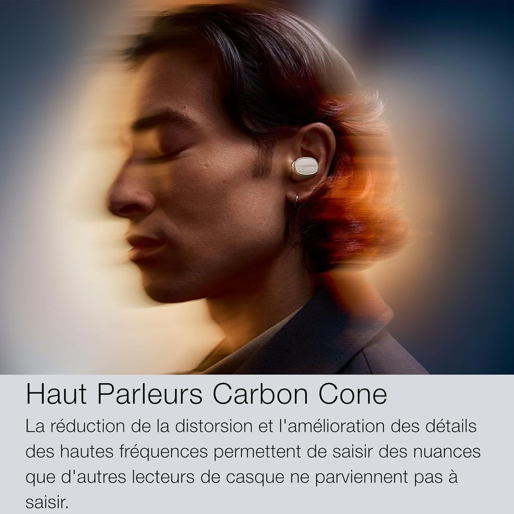 Bowers & Wilkins Pi8 Écouteurs sans Fil True Wireless, Réduction de Bruit, Bluetooth, aptX, Microphones Intégrés