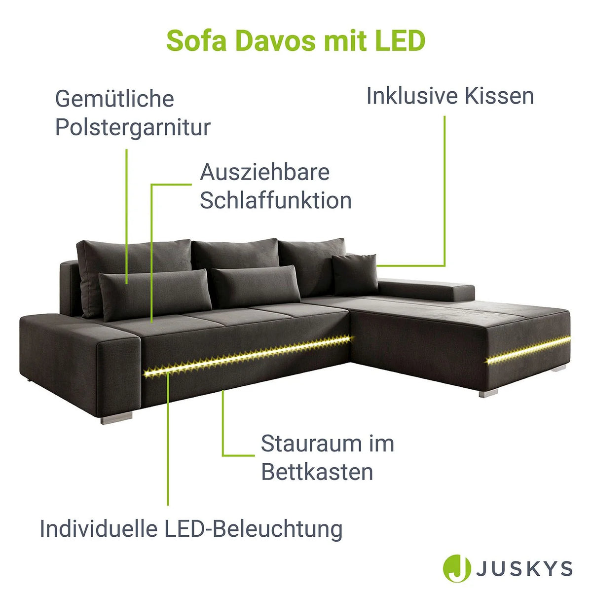 Canapé Davos 2025 avec LED