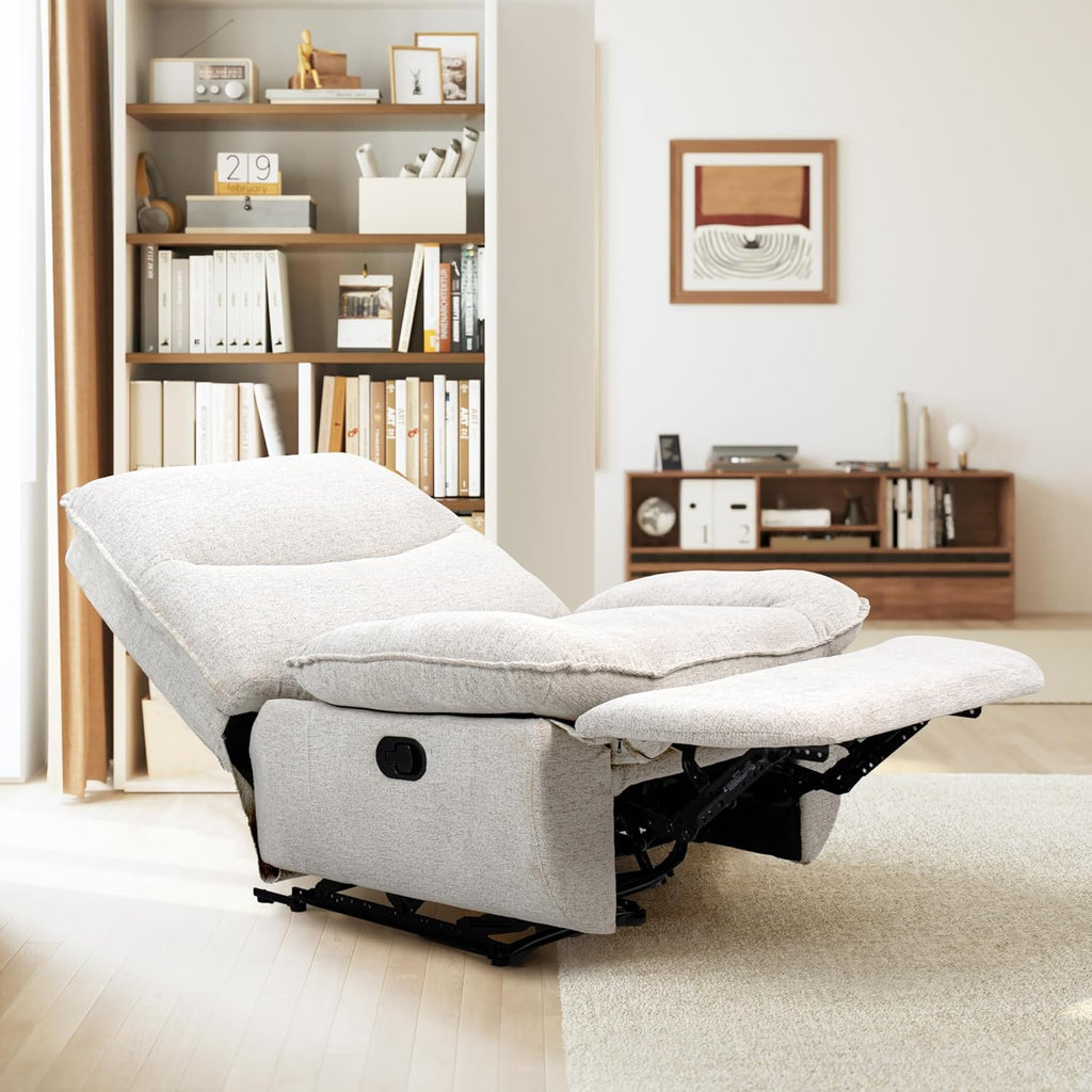Fauteuil inclinable FLEXISPOT XC6, canapé pivotant à bascule, fauteuil TV avec dossier réglable, fauteuil inclinable pour chambre, salon et home cinéma (beige)