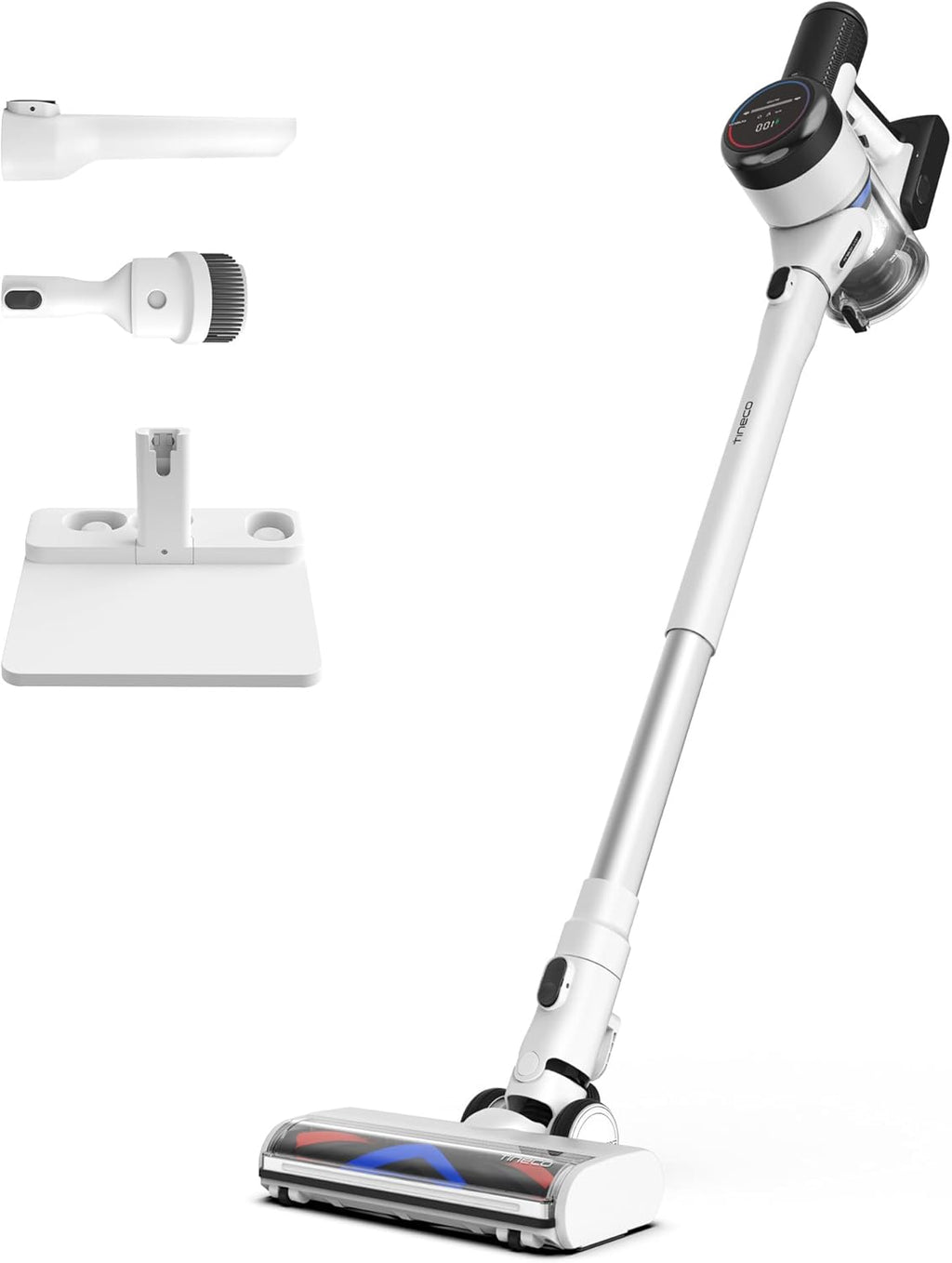 Tineco Pure One S15 Essentials Aspirateur Balai sans Fil Intelligent, Brosse Anti-nœuds, Puissant, Longue Autonomie, Excellent pour Multi-Surface, Le Nettoyage des Poils d’Animaux avec éclairage LED