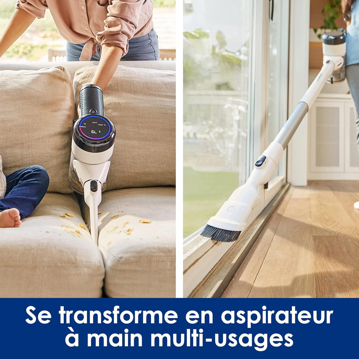 Tineco Pure One S15 Essentials Aspirateur Balai sans Fil Intelligent, Brosse Anti-nœuds, Puissant, Longue Autonomie, Excellent pour Multi-Surface, Le Nettoyage des Poils d’Animaux avec éclairage LED