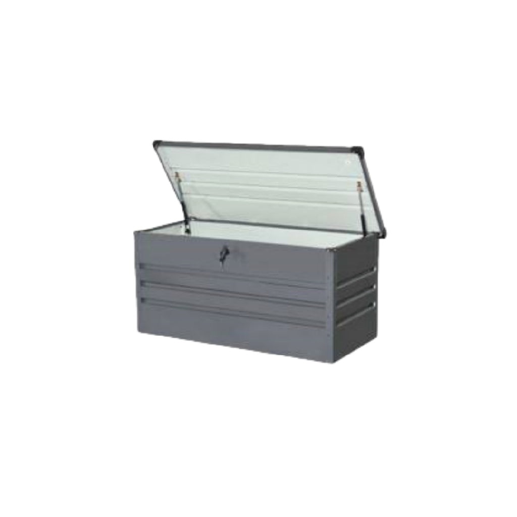Coffre de rangement en acier galvanisé – gris métallisé – verrouillable – 400 L