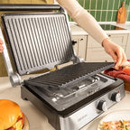 Cecotec Grill électrique Rock’nGrill Smart. Système de réglage de la puissance, du temps et de la température de 2000 W, ouverture à 180 °, plaques amovibles allant au lave vaisselle : Cuisine et Maison