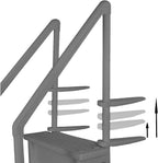 Marches antidérapantes Aqua Select pour piscines hors sol | Bleues | Pour piscines hors sol | Installation possible sur des terrasses de 122 à 137 cm de hauteur | Échelle de sécurité supportant jusqu'à 113 kg