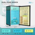 Mini-réfrigérateur EUHOMY 2025 avec congélateur compact. Porte simple
