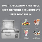 Alpicool C12 12L Cool Box 12 V Mini Fridge Electric Compressor Car Fridge Camping Freezer Box Small Portable for Car, Truck, Boat, RV with USB Connection