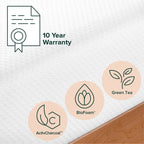 Matelas en mousse à mémoire de forme Zinus Spa Sensations. 20 cm de confort – Taille Queen