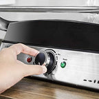Cecotec Grill électrique Rock’nGrill Smart. Système de réglage de la puissance, du temps et de la température de 2000 W, ouverture à 180 °, plaques amovibles allant au lave vaisselle : Cuisine et Maison