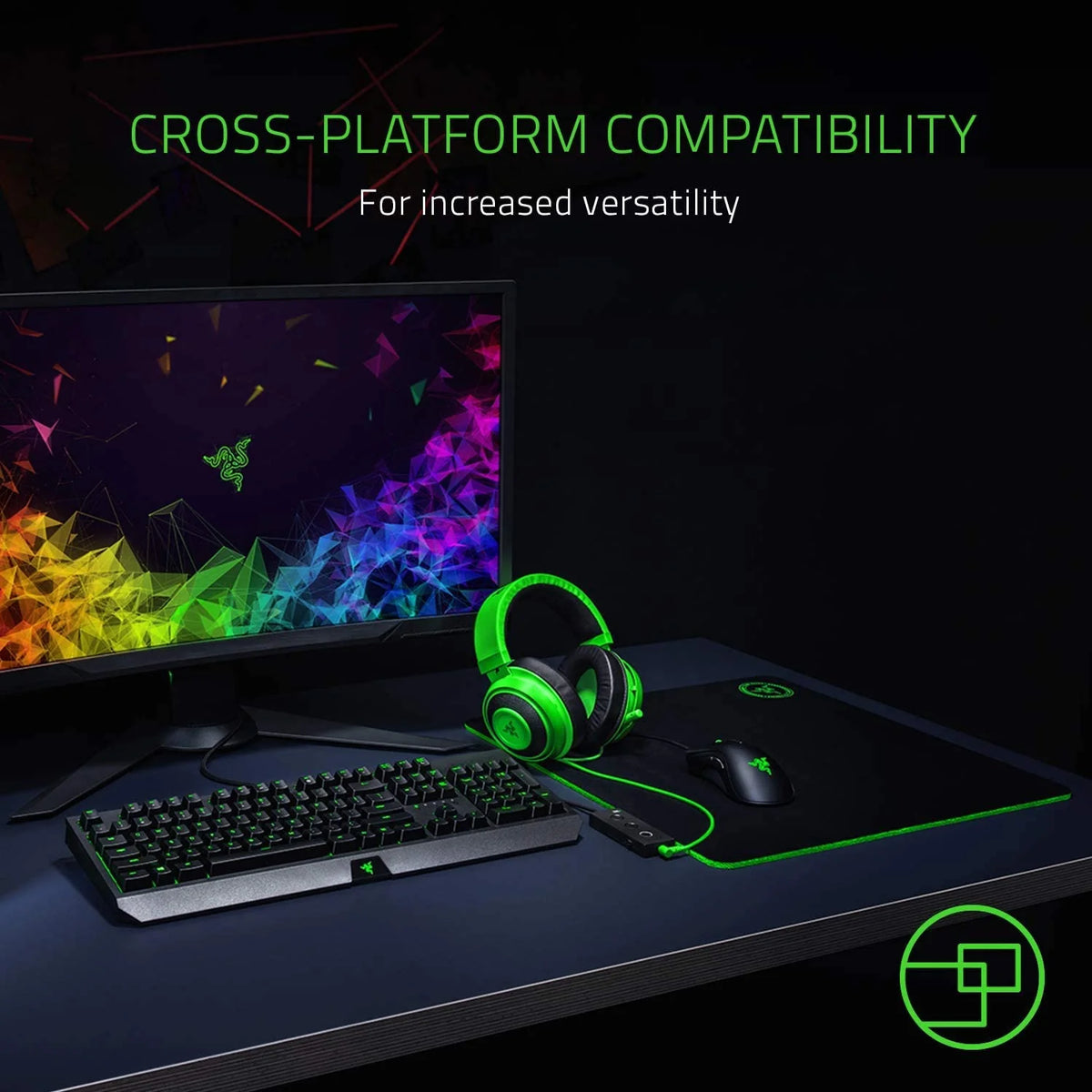 Casque audio Razer Gamer Kraken Green Tournament Edition USB 7.1 (édition spéciale 2025)
