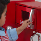 Cuisine jouet vintage en bois rouge KidKraft avec téléphone jouet