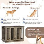 PawHut Hundekäfig Beistelltisch 2-in-1 mit Trennwand verriegelbar