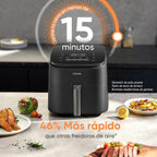 Friteuse à air Cosori Turbo Blaze 6 L, intérieur en métal véritable, moteur CC exclusif, 46 % plus rapide, température de 30 °C à 230 °C, idéale pour griller les viandes, programmes de cuisson complets, silencieux 27 dB