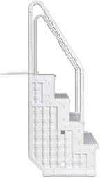 Marches antidérapantes Aqua Select pour piscines hors sol | Bleues | Pour piscines hors sol | Installation possible sur des terrasses de 122 à 137 cm de hauteur | Échelle de sécurité supportant jusqu'à 113 kg