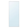 Miroir mural rectangulaire plein pied, cadre fin en métal argenté
