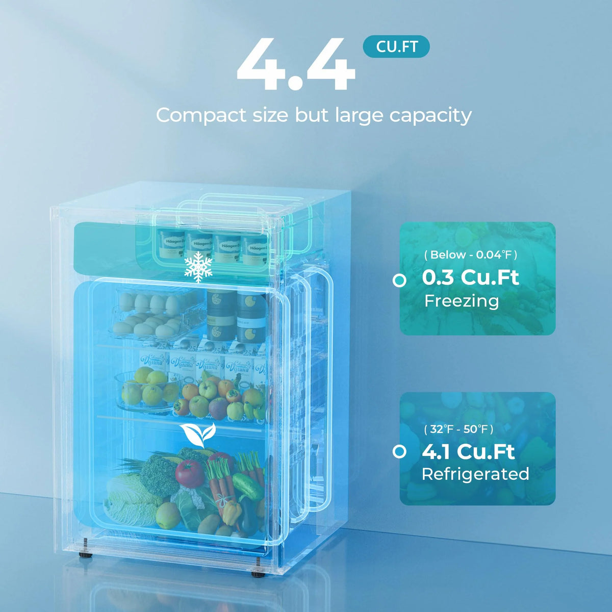 Mini-réfrigérateur EUHOMY 2025 avec congélateur compact. Porte simple