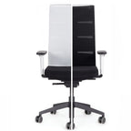 Fauteuil de bureau ergonomique Agilis Matrix MT12 à dossier en maille et inclinaison lente, édition spéciale, noir pur (édition 2025).