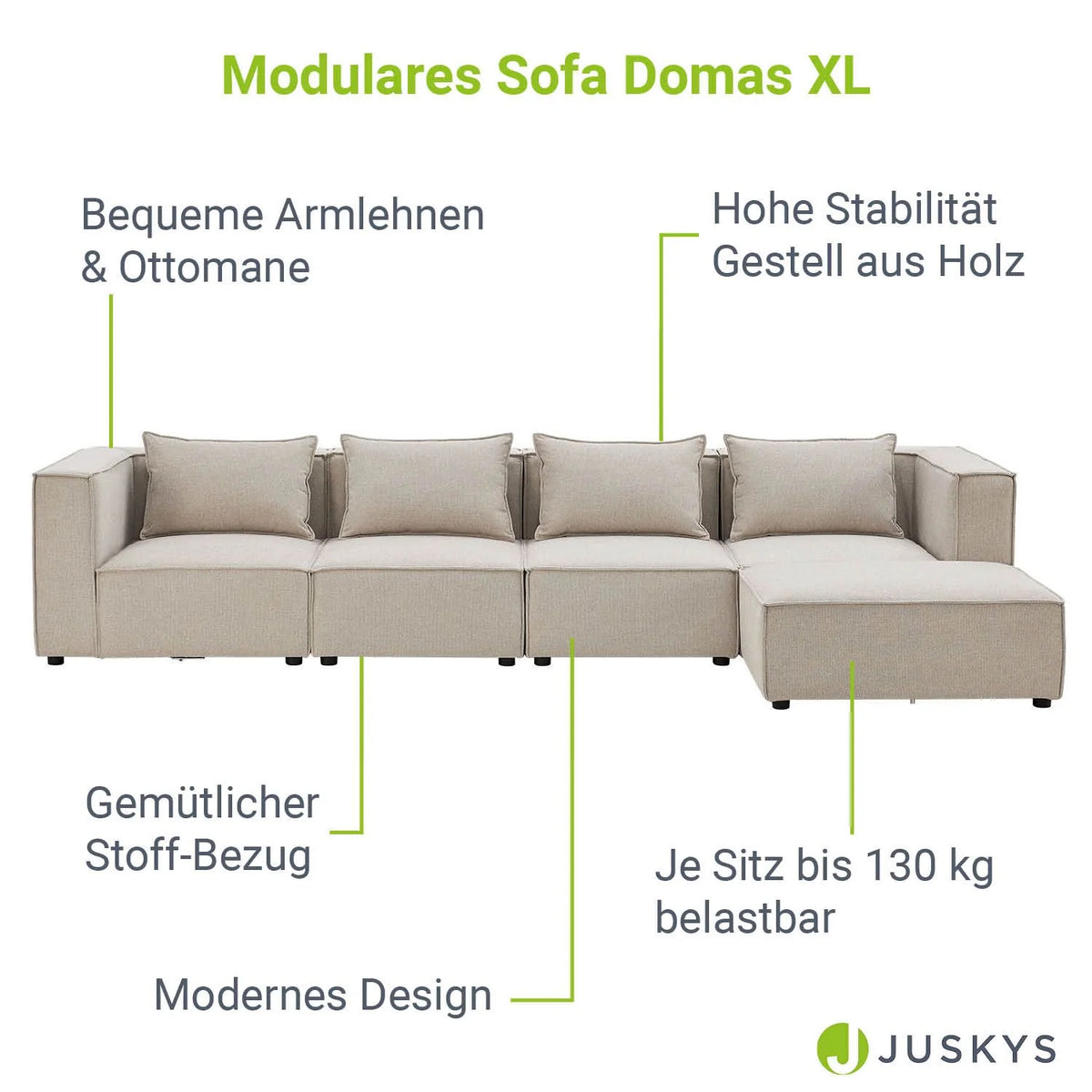 Canapé modulaire Domas XL 2025 - 4 places