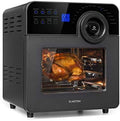 KLARSTEIN AeroVital Cube Chef   Friteuse sans huile, Air fryer, 1700 W, technologie DuoHeating, volume de 14L, 16 programmes, écran tactile, durée: environ 10h, thermostat: 50 220 °C, Inox, Noir : Cuisine et Maison
