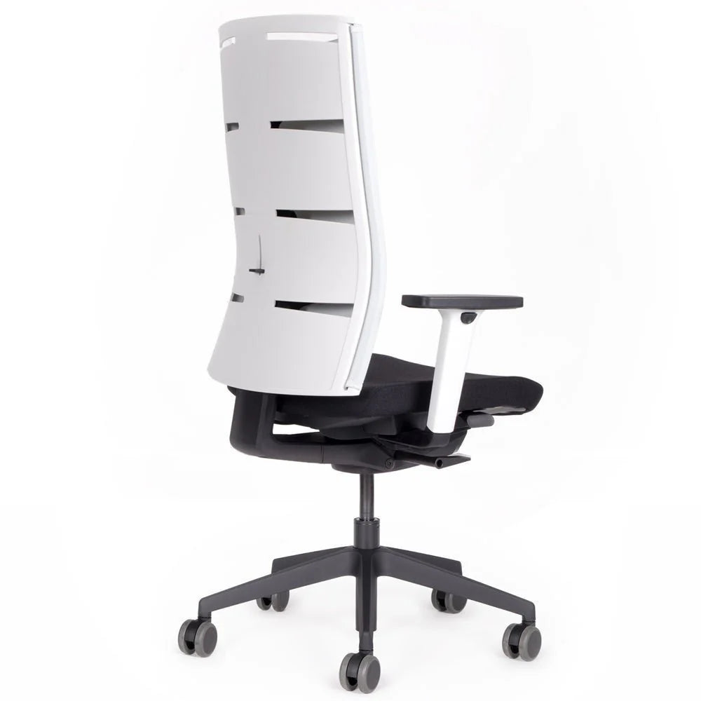 Fauteuil de bureau ergonomique Agilis Matrix MT12 à dossier en maille et inclinaison lente, édition spéciale, noir pur (édition 2025).