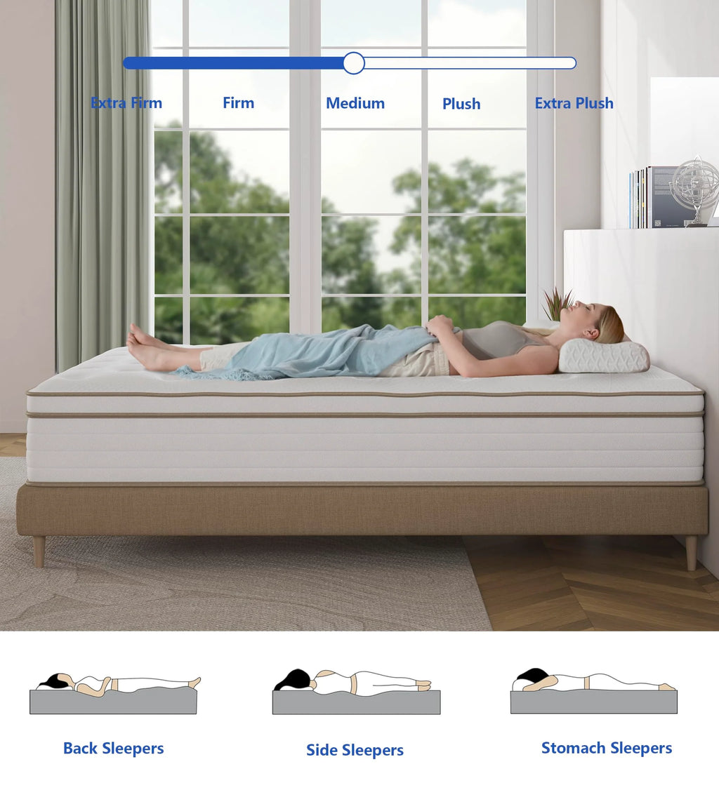 Matelas KOANTTI 2025 de 30 cm (12 pouces) en mousse à mémoire de forme. Fermeté moyenne.