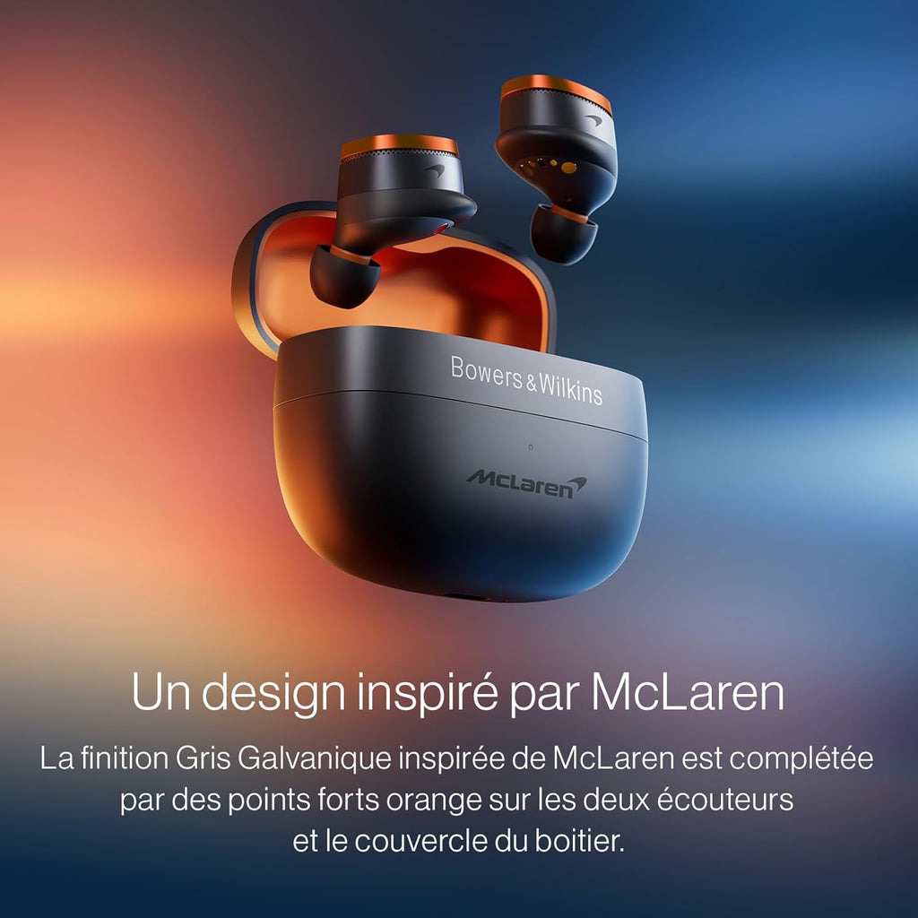 Bowers & Wilkins Pi8 Écouteurs sans Fil True Wireless, Réduction de Bruit, Bluetooth, aptX, Microphones Intégrés