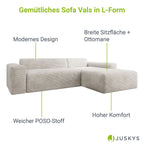 Canapé d'angle Vals 2025 – Confort moderne et style chaleureux