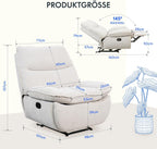 Fauteuil inclinable FLEXISPOT XC6, canapé pivotant à bascule, fauteuil TV avec dossier réglable, fauteuil inclinable pour chambre, salon et home cinéma (beige)