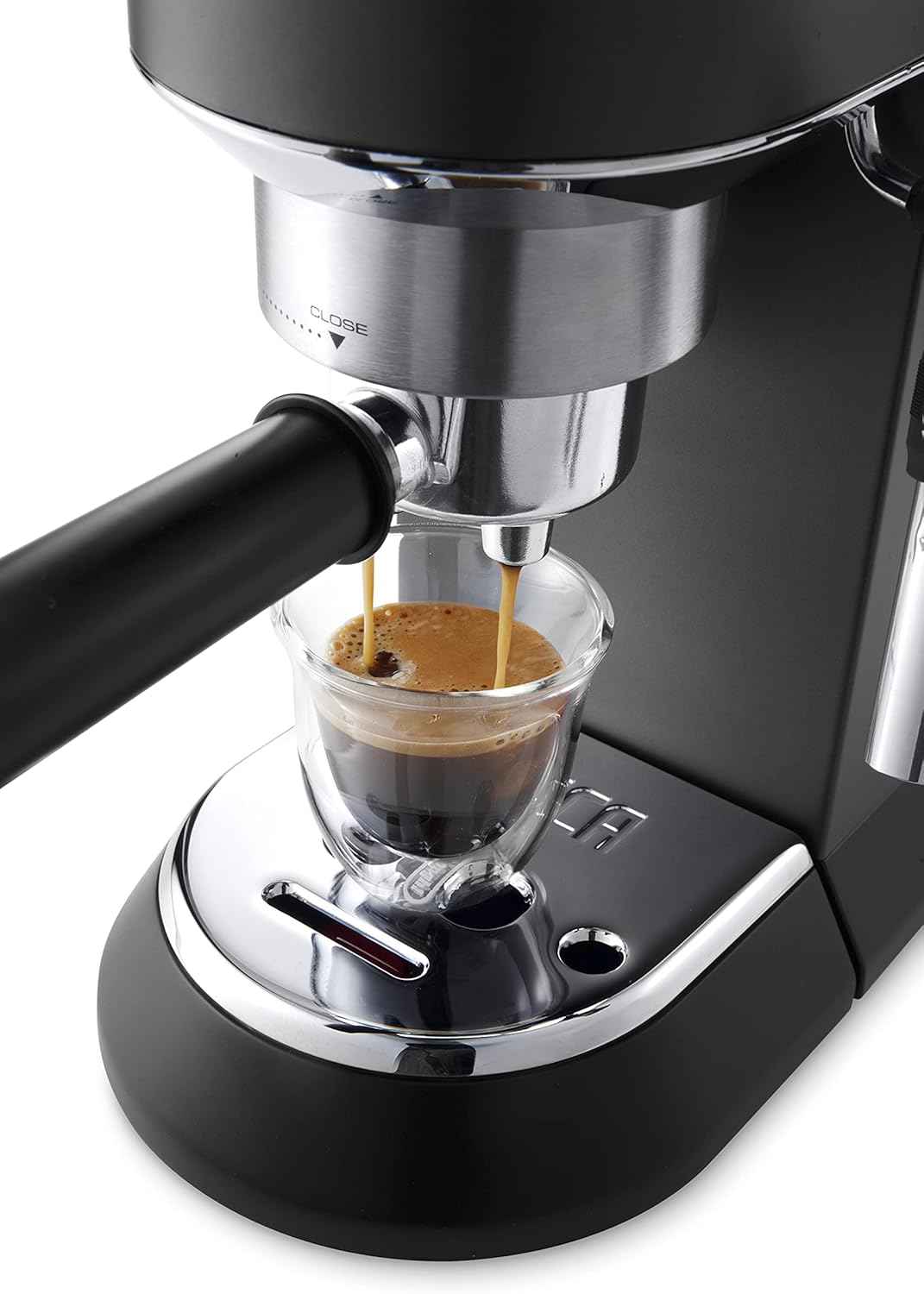 De'Longhi Dedica Style EC685.W, Machine à Café à Pompe en Acier Inoxydable Pour Café Moulu ou Dosettes, Machine à Espresso et Cappuccino, Réservoir de 1,3L, Système Anti-goutte, Blanc