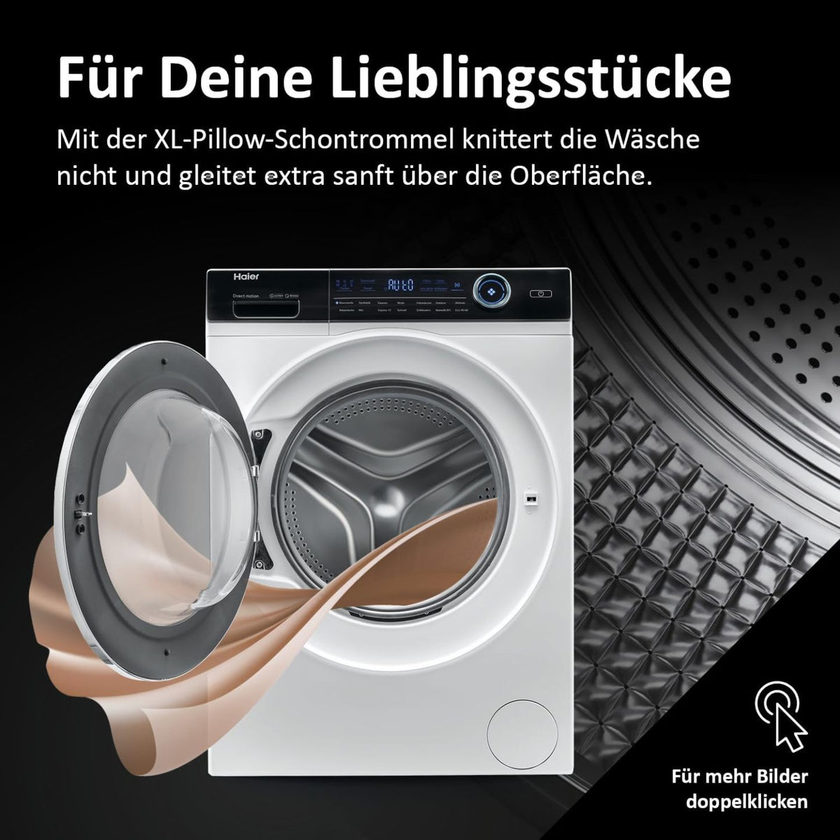 Haier I-PRO SERIE 7 HW70-B14979 I Frontlader Waschmaschine 7kg I Washing Machine mit A-Effizienz, 1.400 U/Min. & leisem Direktantrieb I Inkl. Dampffunktion, Selbstreinigungssystem & Refresh-Programm