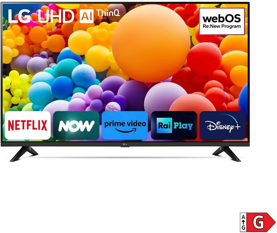 LG TV LED 2024 | 55UT73 | 55 Pouces | UHD | Processeur α5 gen 7 AI 4K, Noir [Classe énergétique G]