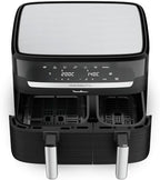 Moulinex air fryer deux compartiments, très grande capacité 11L, 10 personnes, 7 Programmes automatiques, friteuse sans huile, Ecran tactile digital, Dual inox, EZ942BF0, Gris foncé : Cuisine et Maison